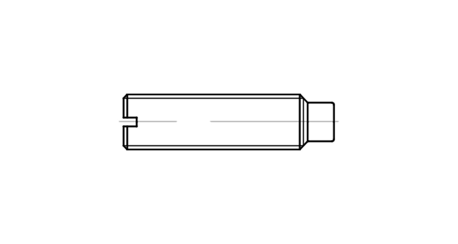 Set screw with cylindrical end and straight slot DIN 417