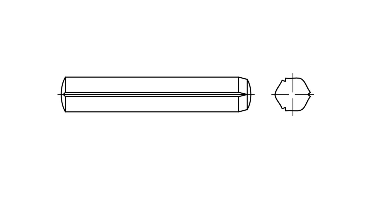EN ISO 8740 Cylindrical pin with notch
