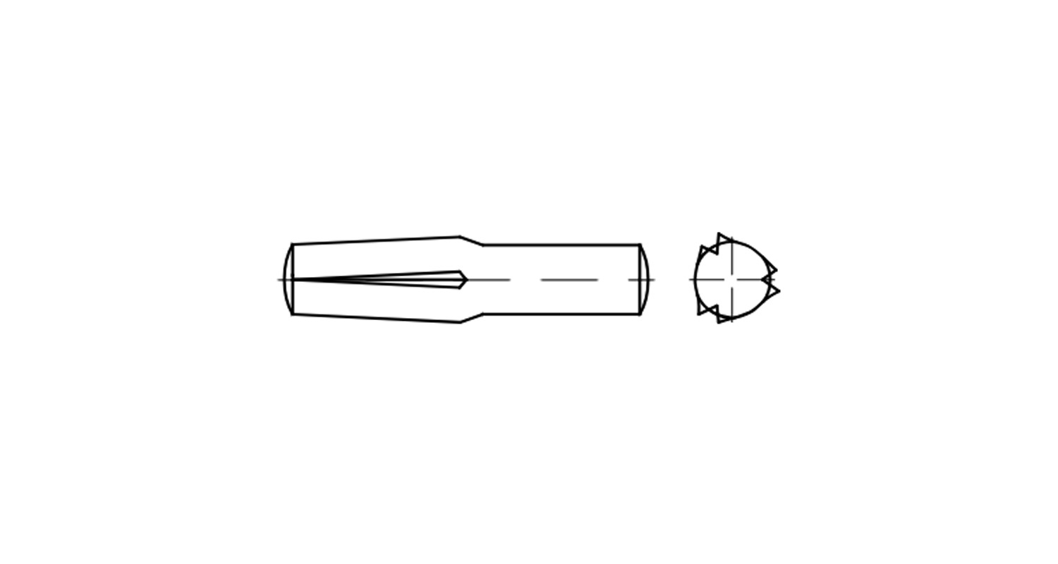 Cylindrical pin with semi-circular head DIN 1476