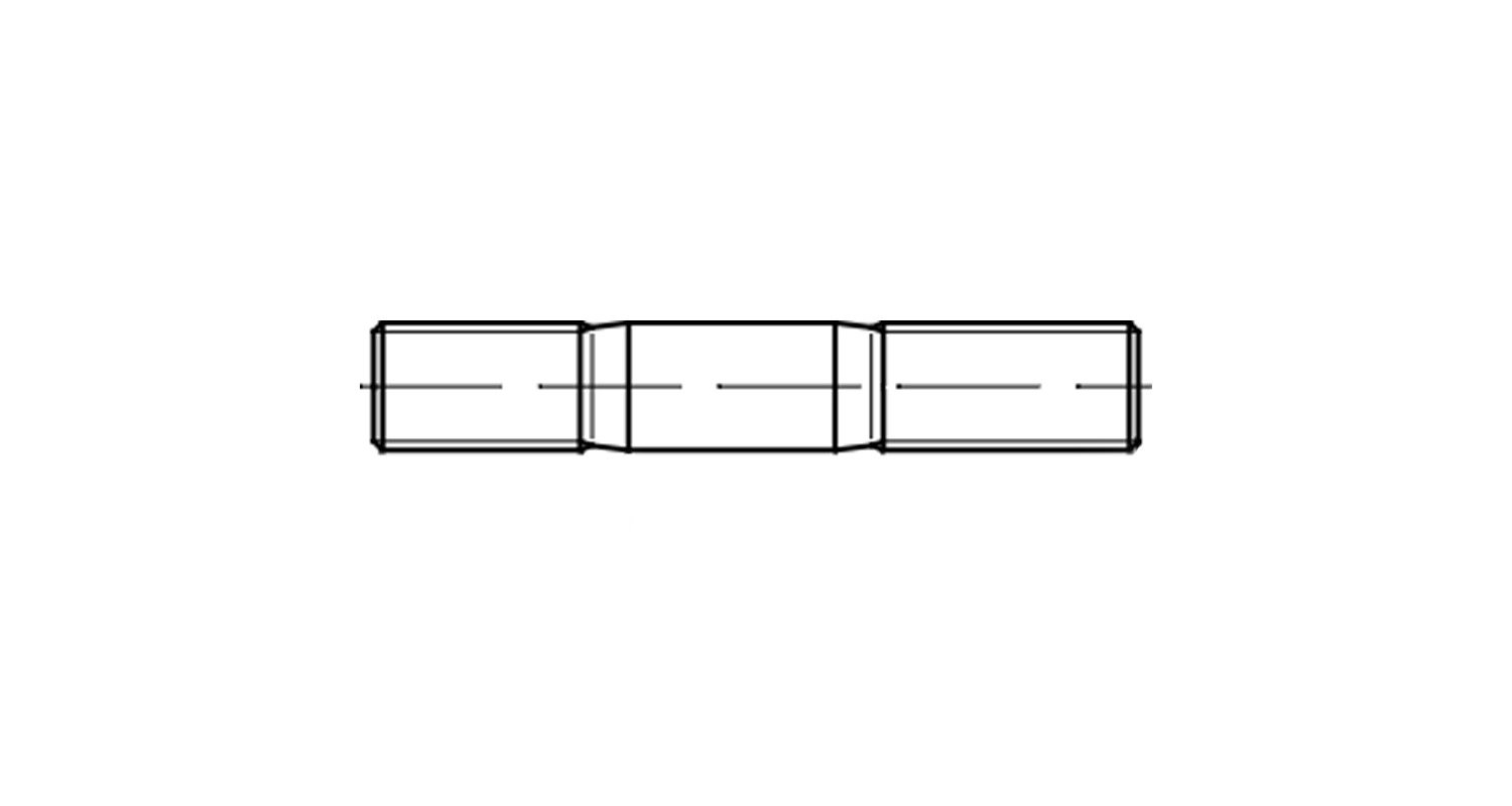 GOST 22038-76 Threaded rod with 2D tolerance