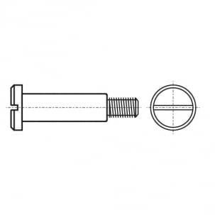 Stepped set screw with cylindrical head and straight slot DIN 923