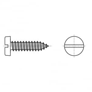 DIN 7971 Semi-circular head and straight slot screw