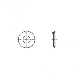 Locking washer with external protrusion DIN 432