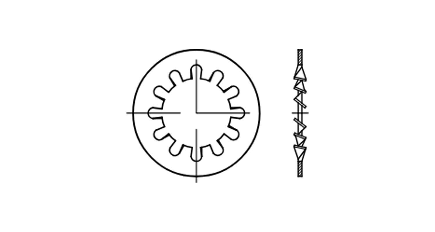 Gear lock washer DIN 6797-J