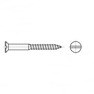 Countersunk head screw with straight slot DIN 97