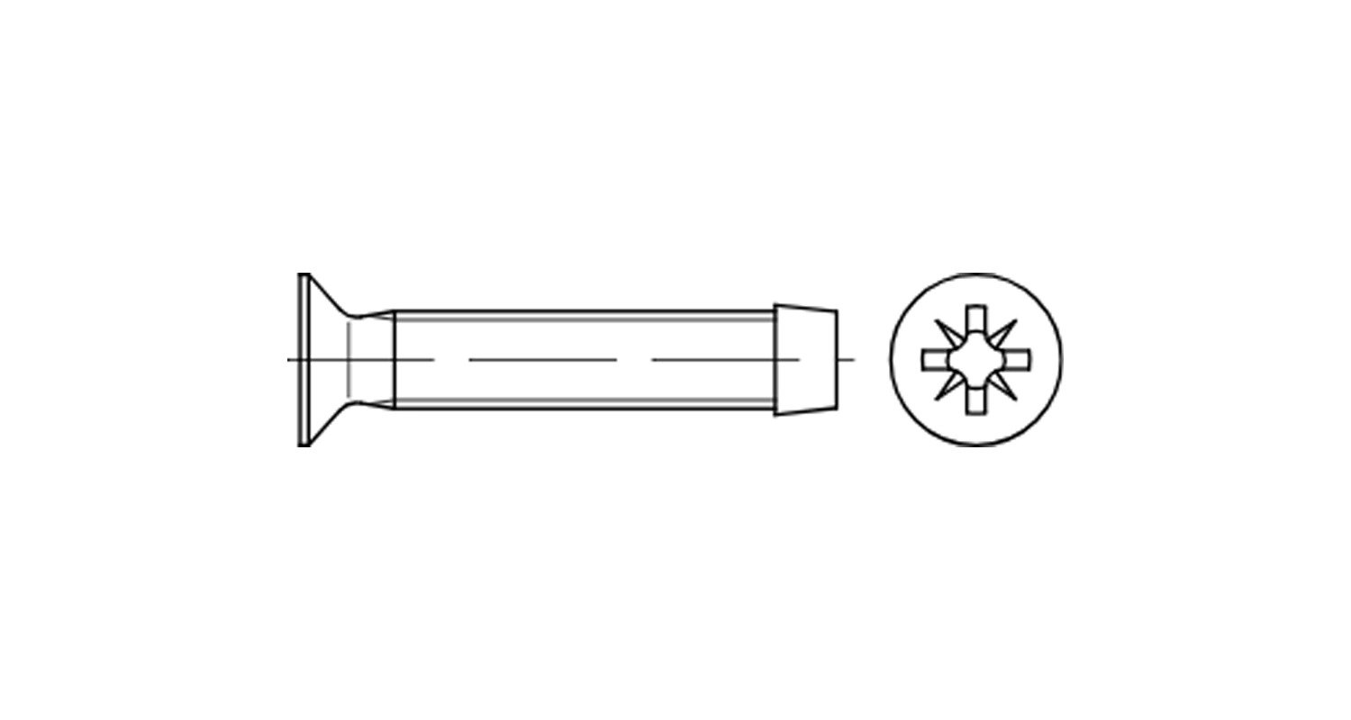 Self-tapping countersunk head screw DIN 7500 M