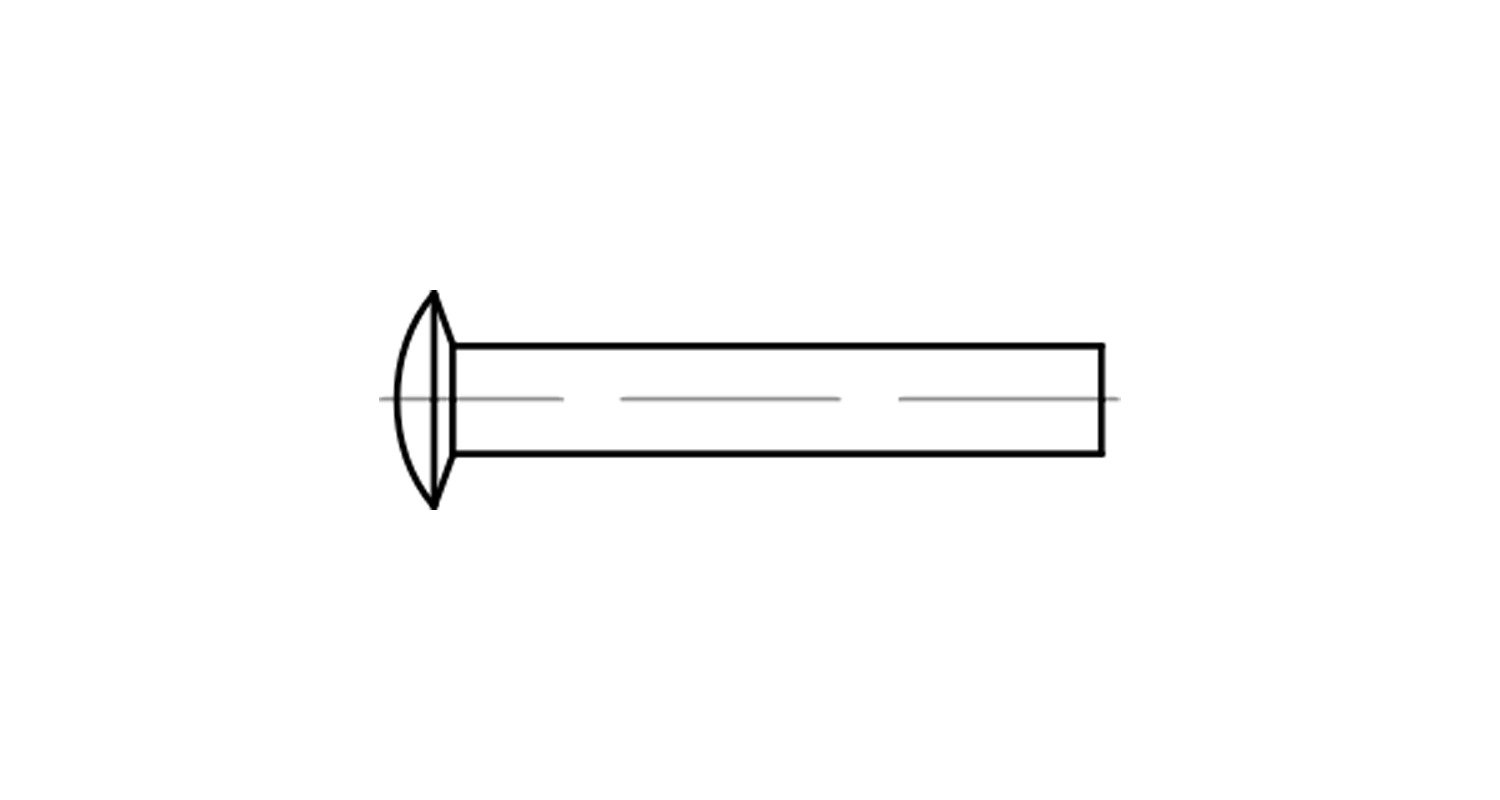 ISO 1051 D Semi-countersunk hammer rivet