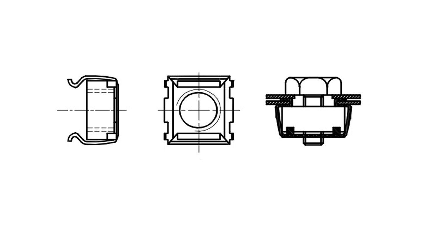 Square nut AN 87